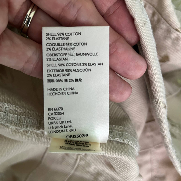 By Anthropologie The Wanderer Utility Pants in Gold Metallic Button Fly Size 28 - Picture 12 of 15